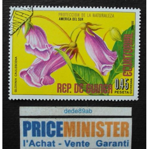 Guinée Équatoriale.. 0.45peseta Rep.De Guinéa Ecuatorial.Fleurs : Gloxinia Caulescena.Oblitéré.