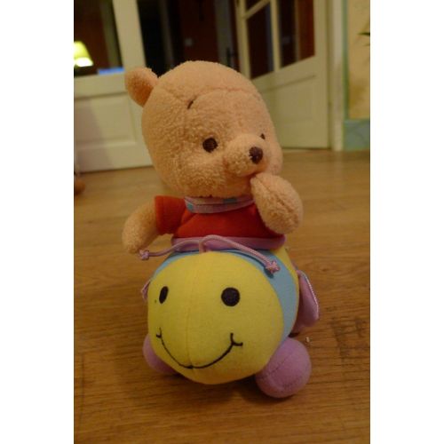 Winnie L'ourson Sur Avion Bleu Et Jaune Fischer Price