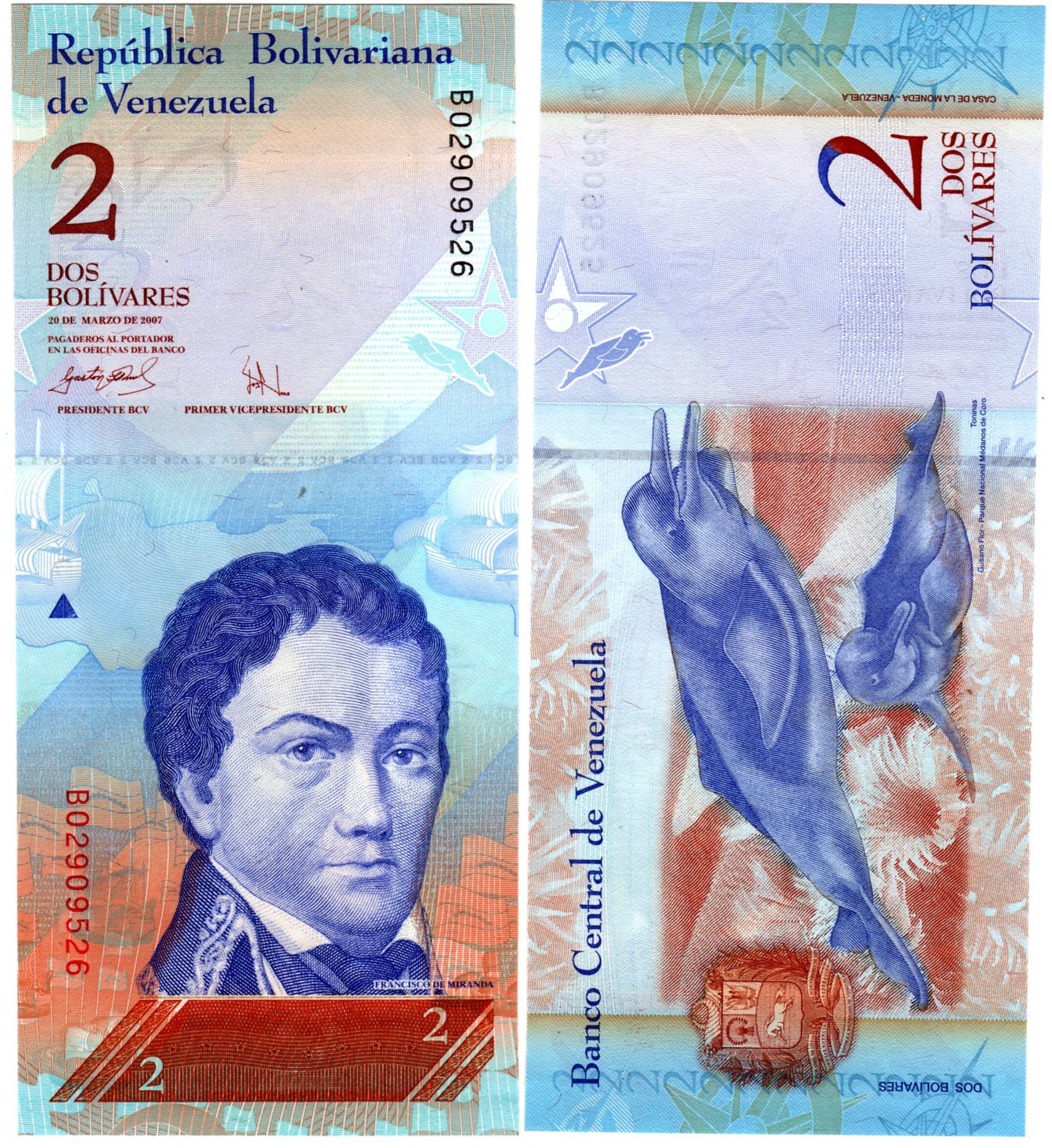 Billet De 2 Bolivares Du Venezuela Neuf Unc