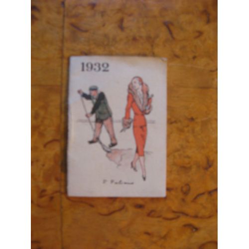 Calendrier De Poche Ancien Illustré Par Fabiano 1928 Publicité Produits D'entretien Eclipse