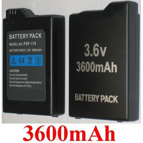 Batterie Pour Sony Psp, Psp-1000, Psp-1000g1, Psp-1000g1w, Psp-1000k, Psp-1000kcw, P/N: Psp-110 Psp110 **3600mah**