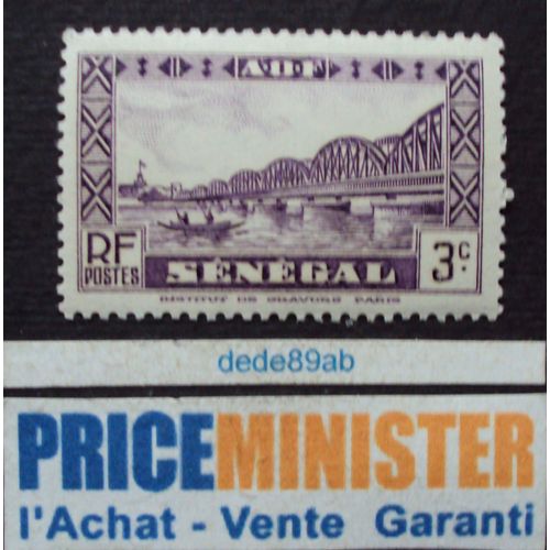 Sénegal.. 3c R F  Afrique Occidentale Française. Pont Faidherbe. Neuf (Avec Gomme).