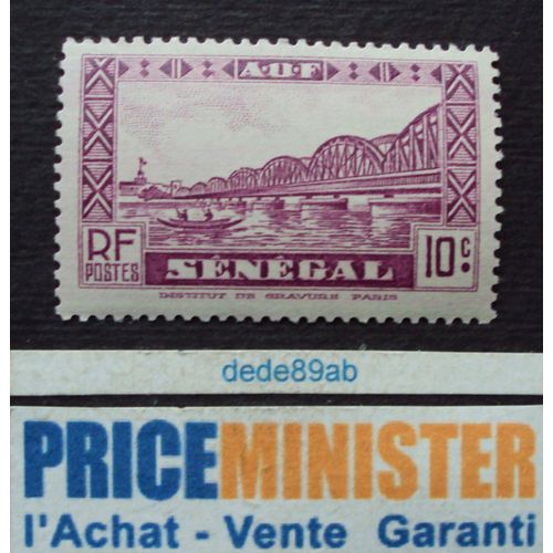 Sénégal.. 10c R F  Afrique Occidentale Française. Pont Faidherbe. Neuf (Avec Gomme).