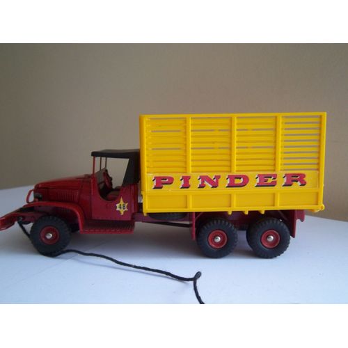 Dinky Toys Réf. 881 : Camion Pinder Avec Remorque Cage Et Fauves-Dinky Toys