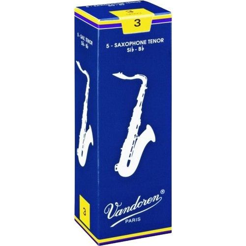 Vandoren Traditional Boîte De 5 Anches Pour Saxophone Ténor, Force 2.5