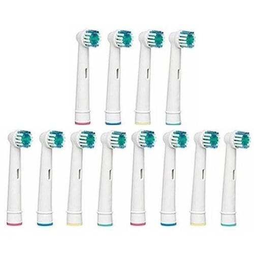 12 Têtes Brossette Brossettes compatibles pour brosse à dents électrique Braun Oral B OralB