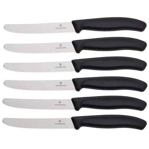 Ensemble De 6 Couteaux Victorinox 11cm Noir Ref. 6.7833.6 Pikutek