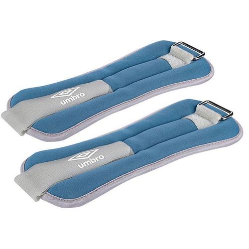 Umbro Lot De 2 Poids Pour Jambes Et Bras - 500 G - Réglable Avec Fermeture Velcro - Coupe Confortable - Gris/Bleu
