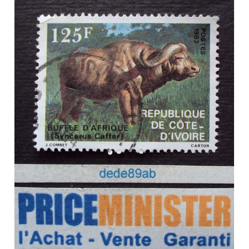 République De Côte D' Ivoire.. 125f Buffle D' Afrique (Syncerus Caffer). Oblitéré.