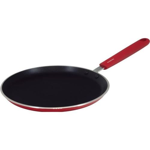Poêle Antiadhésive Rouge De 24 Cm De Diamètre Et 1,8 Cm De Hauteur, Pancake Crêpes