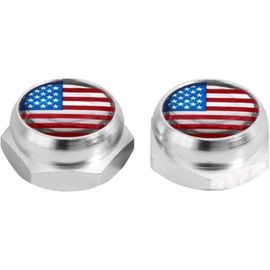 Cache-Rivets Pour Plaque D'immatriculation Etats-Unis Usa Amérique (Noir)