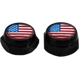 Cache-Rivets Pour Plaque D'immatriculation Etats-Unis Usa Amérique (Argent)