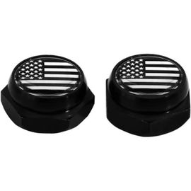 Cache-Rivets Pour Plaque D'immatriculation Etats-Unis Usa Amérique (Argent) Chrome
