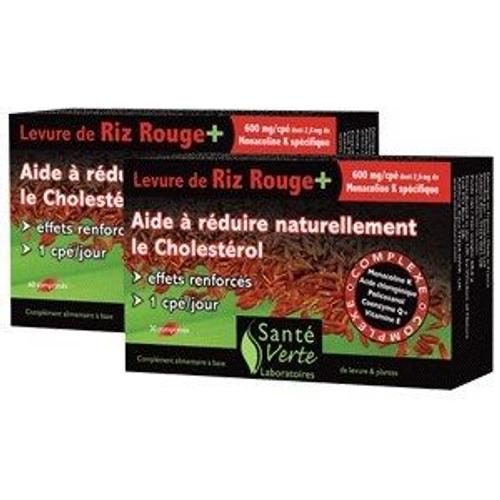 Sante Verte Levure De Riz Rouge+ Lot De 2 (2 X 30 Comprimés) 