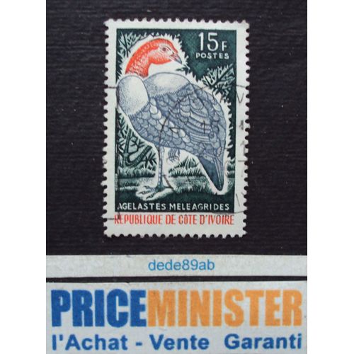 Côte D' Ivoire.. 15f République De Côte D' Ivoire. Oiseaux : Agelastes Meleagrides . Oblitéré.