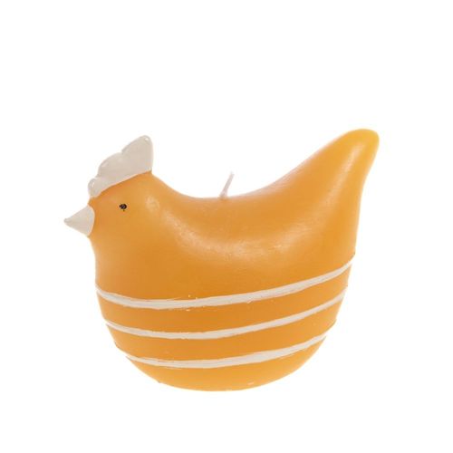 Bougie Poule moutarde 10,5 cm (lot de 4)