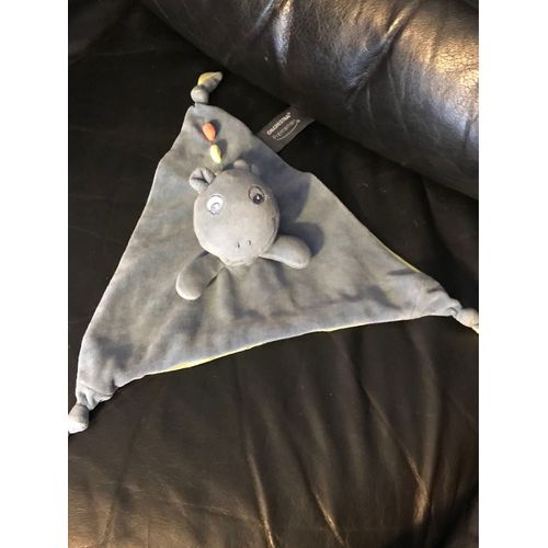 Doudou Plat Dragon  Triangle Bleu Vert Orchestra 29cm