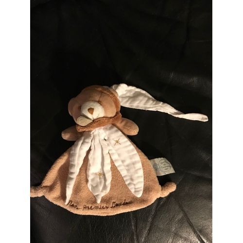 Doudou Et Compagnie Ours Mon Premier Doudou Marron Blanc 19cm
