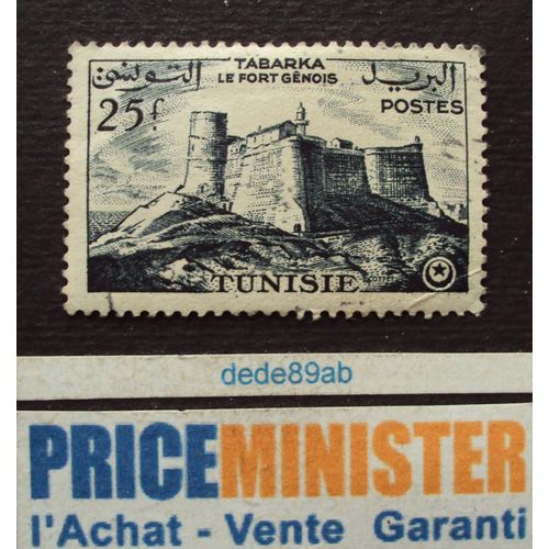 Tunisie.. 25f  Tabarka - Le Fort Gênois . Oblitéré.