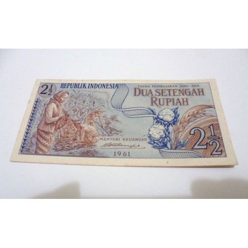 Indonésie 2 1/2 Rupiah 1961  Unc !!