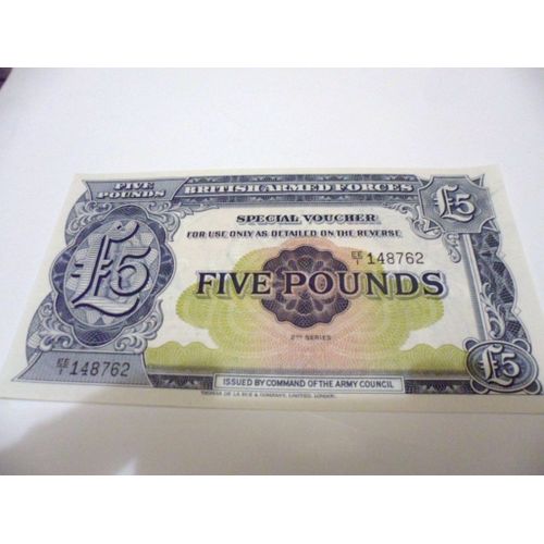 Gb 5 Pounds British Armed Forces 1950 Nd, Neuf / Unc !!