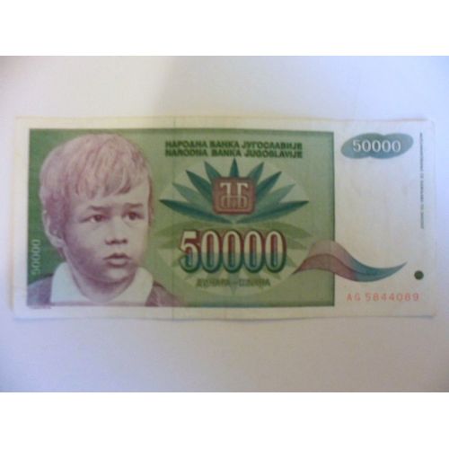 Yougoslavie 50 000 Dinara 1992  Unc !!