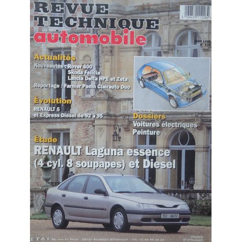 Revue Technique Automobile Renault Laguna 1.8 Et 2.0 Essence - 2.2 Diesel