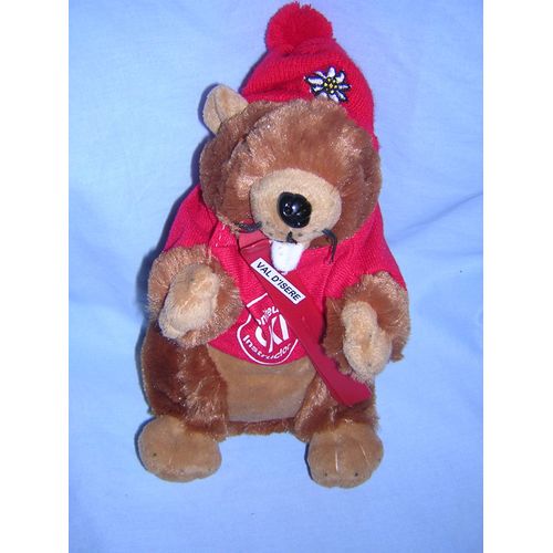Peluche Musicale Moniteur De Ski 24 Cm.