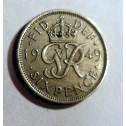 Six Pence " George Vi" - Royaume-Uni - 1949