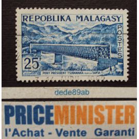 Madagascar.. 25f Répoblica Malagasy. Pont Président Tsiranana Sur La Sofia . Oblitéré.
