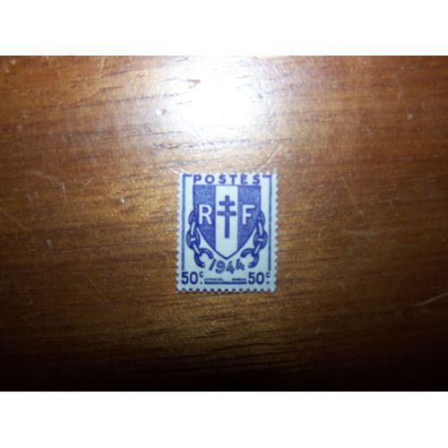 Timbre Poste Rf 1944 50c Croix De Lorraine