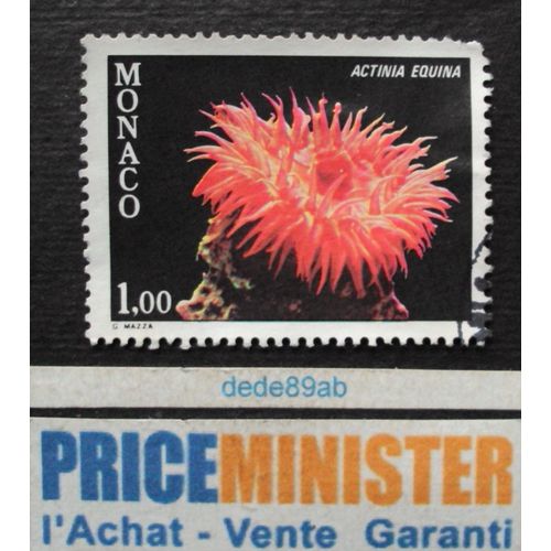 Monaco.. 1.00 Flore Méditerrannéenne : Actinia Aquina . Oblitéré.