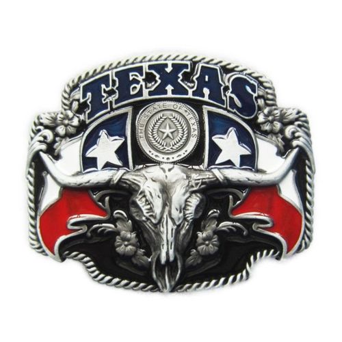 Boucle De Ceinture Texas Et Log Horne Country Cow Boy Usacoloré