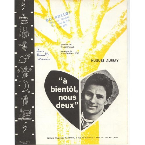 Hugues Aufray   Partition  A Bientot Nous Deux