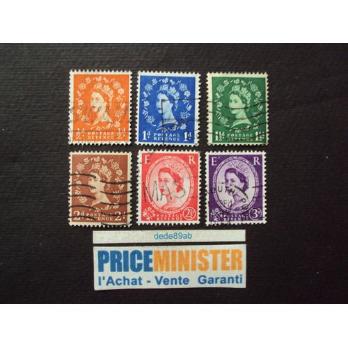 Royaume-Uni.. Lot De 6 Timbres Queen Elizabeth.Wilding Type.Y T 262/267. Oblitéré.