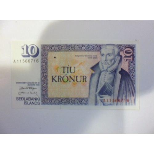 Islande 10 Korun 1961  , Neuf/Unc !!