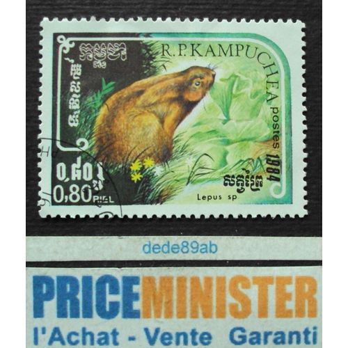 Cambodge.. 0.80 Riel R.P.Kampuchea. Lepus (Lièvre) Non Oblitéré.
