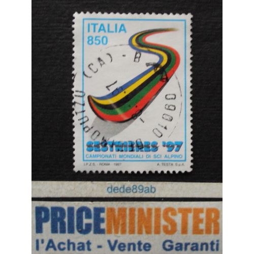 Italie.. 850 Italia "Sestriere 97" Campionati Mondiali Di Sci Alpino . Oblitéré.