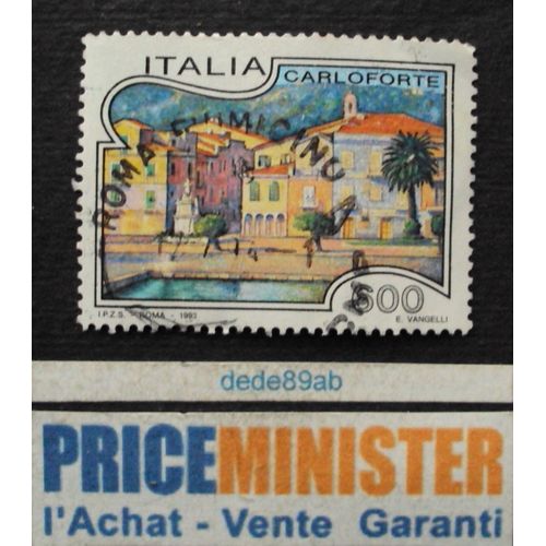 Italie.. 600 Italia. Tourisme : Carloforte . Oblitéré.