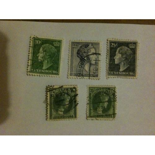 Lot De 5 Timbres Divers Luxembourg