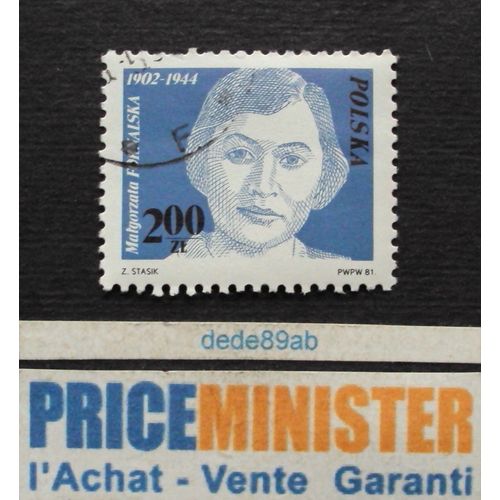 Pologne.. 200zt Polska. Mouvement Des Travailleurs : Malgorzala Fornalska (1902-1944) Oblitéré.