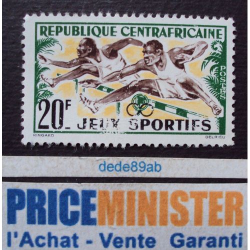 République Centrafricaine.. 20f Jeux Sportifs . Non Oblitéré.