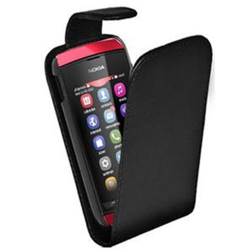 Etui Rabattable Noir Pour Nokia Asha 309