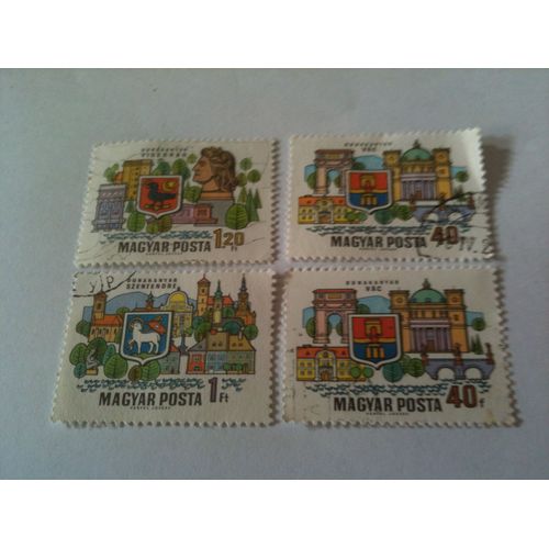 Lot De 4 Timbres Histoire Médiévale Hongrie