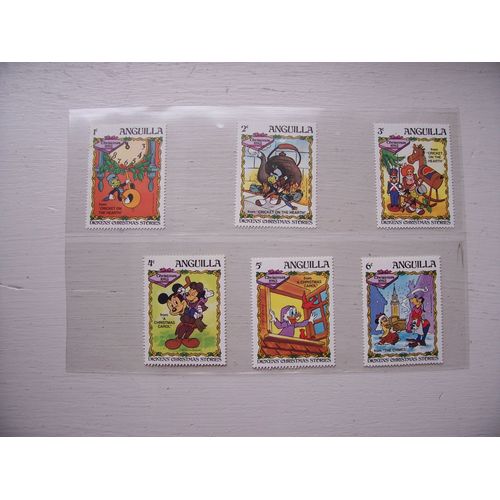 6 Timbres Disney Dickens Anguilla  1983