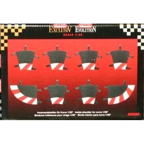 Carrera - Rail Et Accessoire Pour Circuit - 20020590 - 1/24 Et 1/32 -  Carrera Evolution -Carrera Digital 132 Et 124 - Bordures Intérieures Pour Les Courbes 1/30 6,  Embouts 2-Générique