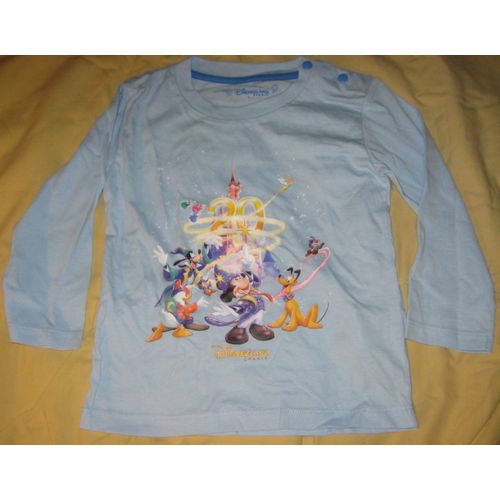 T-Shirt Disney Baby Blue 20eme Anniversaire Disneyland Taille 24 Mois