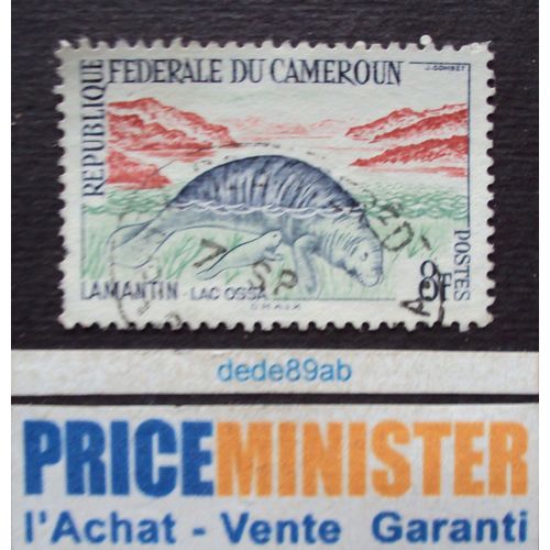 Cameroun.. 8f  Lamantin - Lac Ossa . Oblitéré.