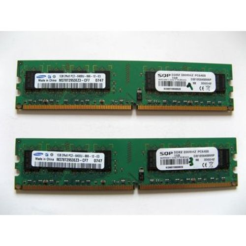 Samsung Mémoire DDR2 - 1 Go X 2 dual channel - Dimm 240 Broches - 800 Mhz - PC6400