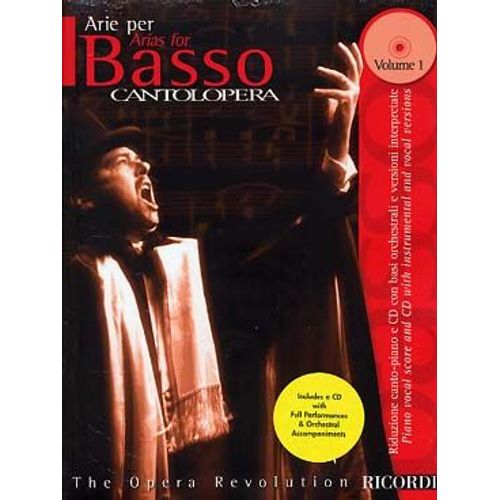 Cantolopera Arias For Basso Volume 1 + Cd